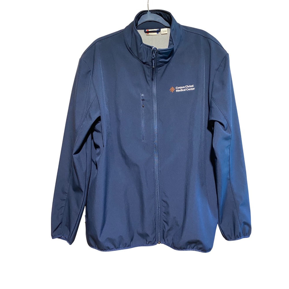 Clique Mens XL Navy Blue Softshell Jacket Corpus Christi Medical Center Fleece